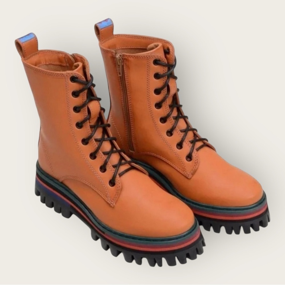 FARM Rio Brown Mid Boot. Sz: 7 (38)
